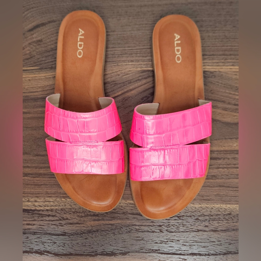 ALDO Women's Hot Pink Slide Sandals